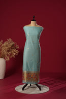 Clarity Blue Muga Cotton Suit Piece