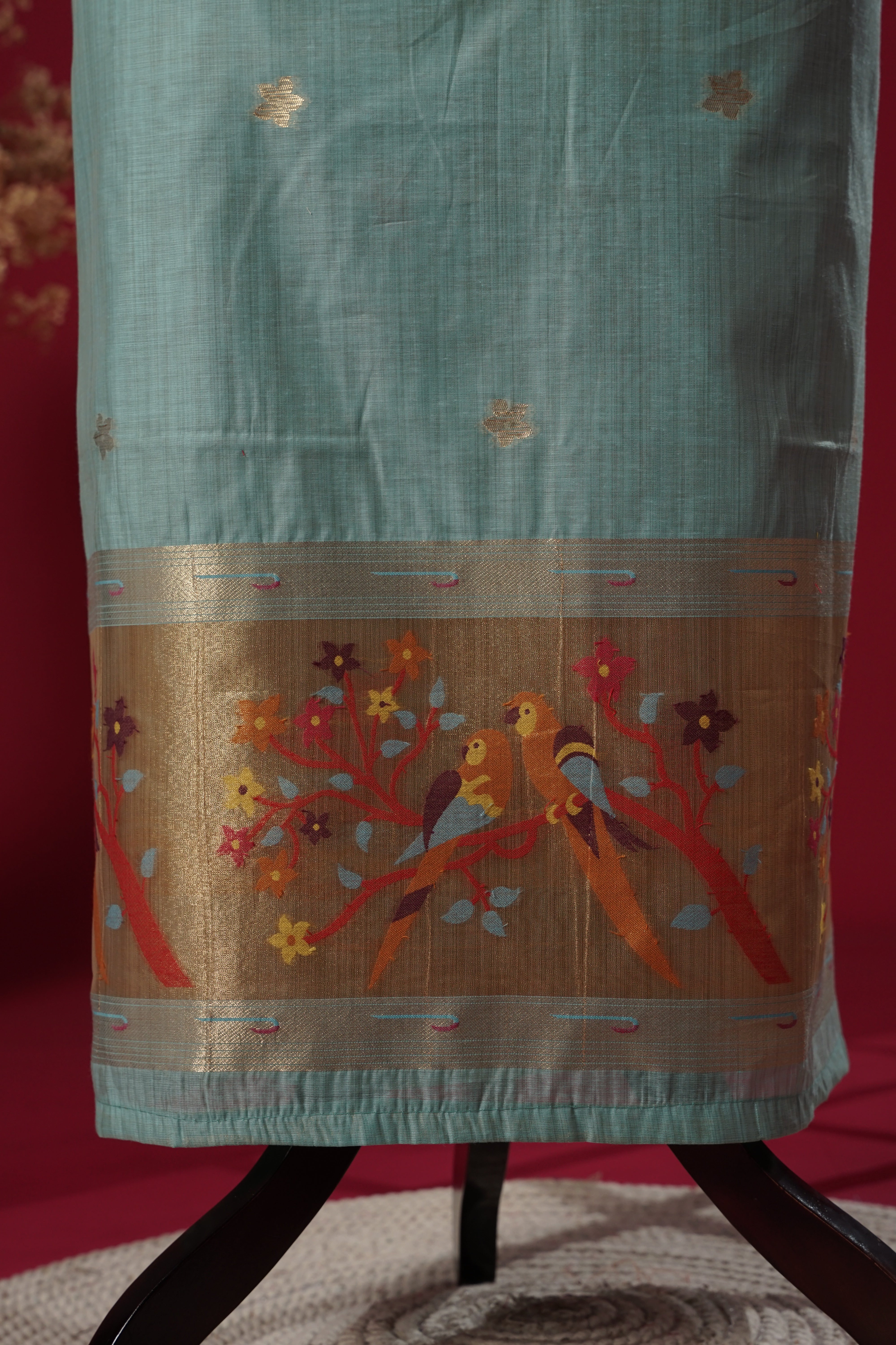 Clarity Blue Muga Cotton Suit Piece