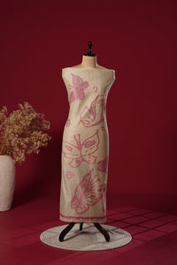 Aria Pink Muga Cotton Suit Piece