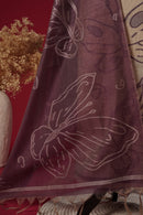 Mystic Wine Muga Cotton Suit Piece