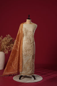 Dazzle Mustard Muga Cotton Suit Piece