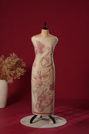 Flash Red Muga Cotton Suit Piece