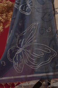 Cosmic Navy Muga Cotton Suit Piece