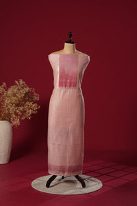 Dawn Pink Muga Cotton Suit Piece