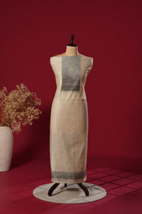 Zenith Beige Muga Cotton Suit Piece