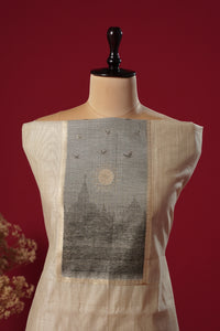 Zenith Beige Muga Cotton Suit Piece