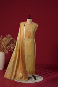 Halo Yellow Muga Cotton Suit Piece