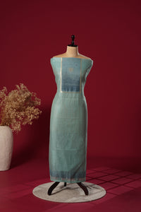 Brook Blue Muga Cotton Suit Piece