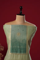 Opal Green Muga Cotton Suit Piece