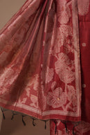 Crown Maroon Mul Chanderi Suit Piece