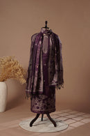 Majestic Wine Mul Chanderi Suit Piece