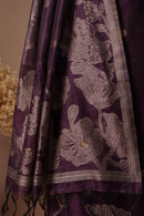 Majestic Wine Mul Chanderi Suit Piece