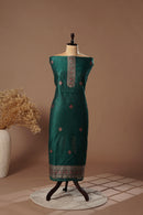 Pine Green Mul Chanderi Suit Piece