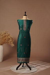 Pine Green Mul Chanderi Suit Piece