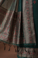 Pine Green Mul Chanderi Suit Piece