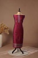 Vibrant Magenta Mul Chanderi Suit Piece