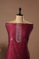Vibrant Magenta Mul Chanderi Suit Piece