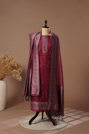 Vibrant Magenta Mul Chanderi Suit Piece