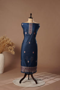 Secret Navy Mul Chanderi Suit Piece