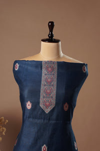 Secret Navy Mul Chanderi Suit Piece