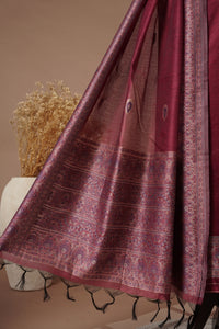 Enigma Magenta Mul Chanderi Suit Piece