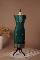 Miracle Green Mul Chanderi Suit Piece