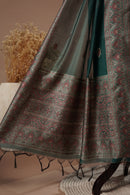 Miracle Green Mul Chanderi Suit Piece