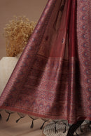 Passion Maroon Mul Chanderi Suit Piece