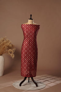 Noble Maroon Mul Chanderi Suit Piece