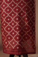 Noble Maroon Mul Chanderi Suit Piece