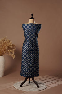 Abyss Navy Mul Chanderi Suit Piece