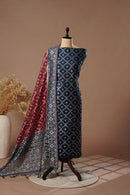 Abyss Navy Mul Chanderi Suit Piece