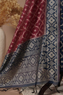 Abyss Navy Mul Chanderi Suit Piece