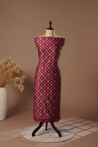 Stellar Magenta Mul Chanderi Suit Piece