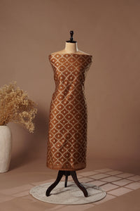 Flare Mustard Mul Chanderi Suit Piece