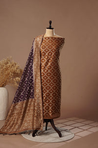 Flare Mustard Mul Chanderi Suit Piece