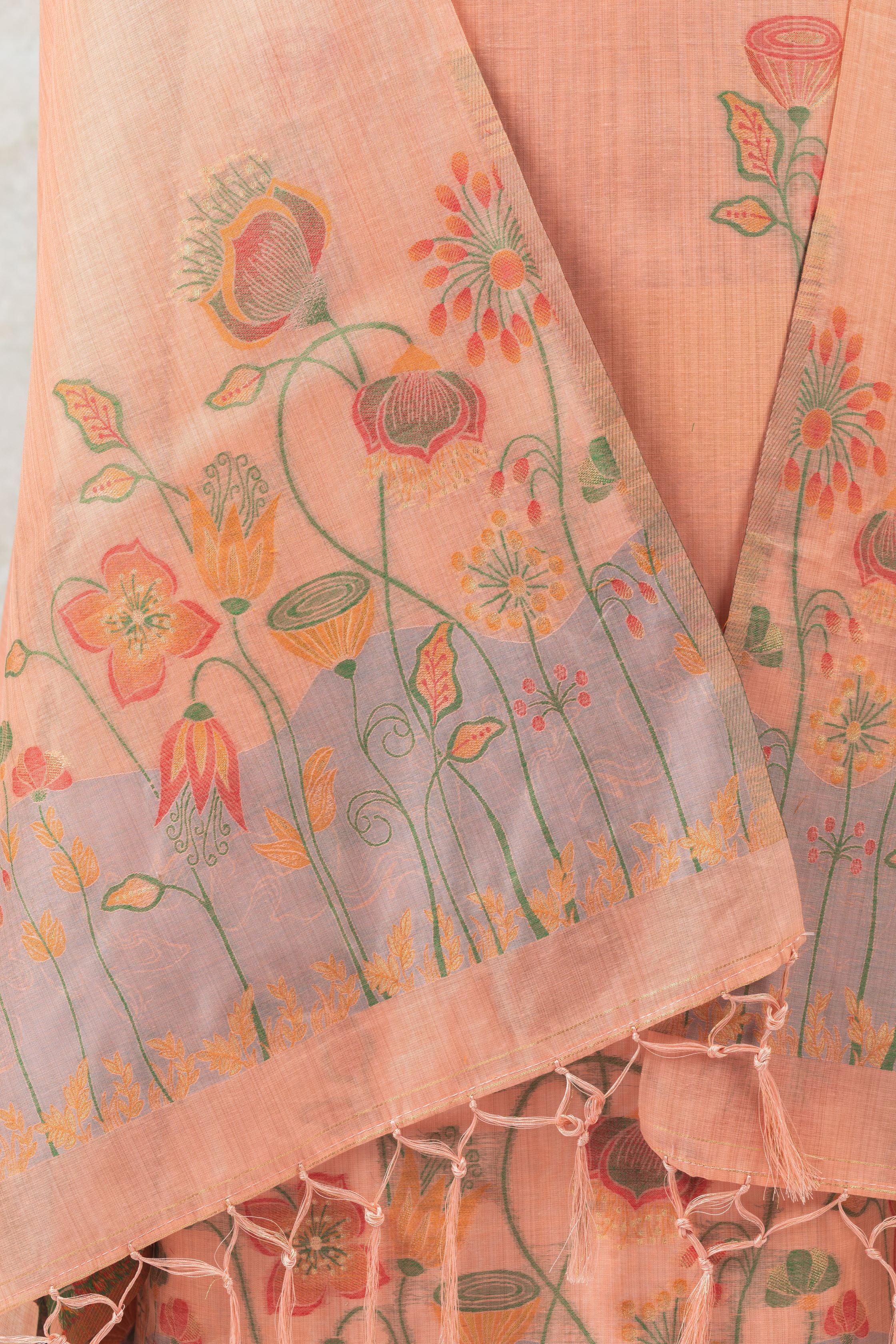 Peach Blush  -  Cotton Suit Piece