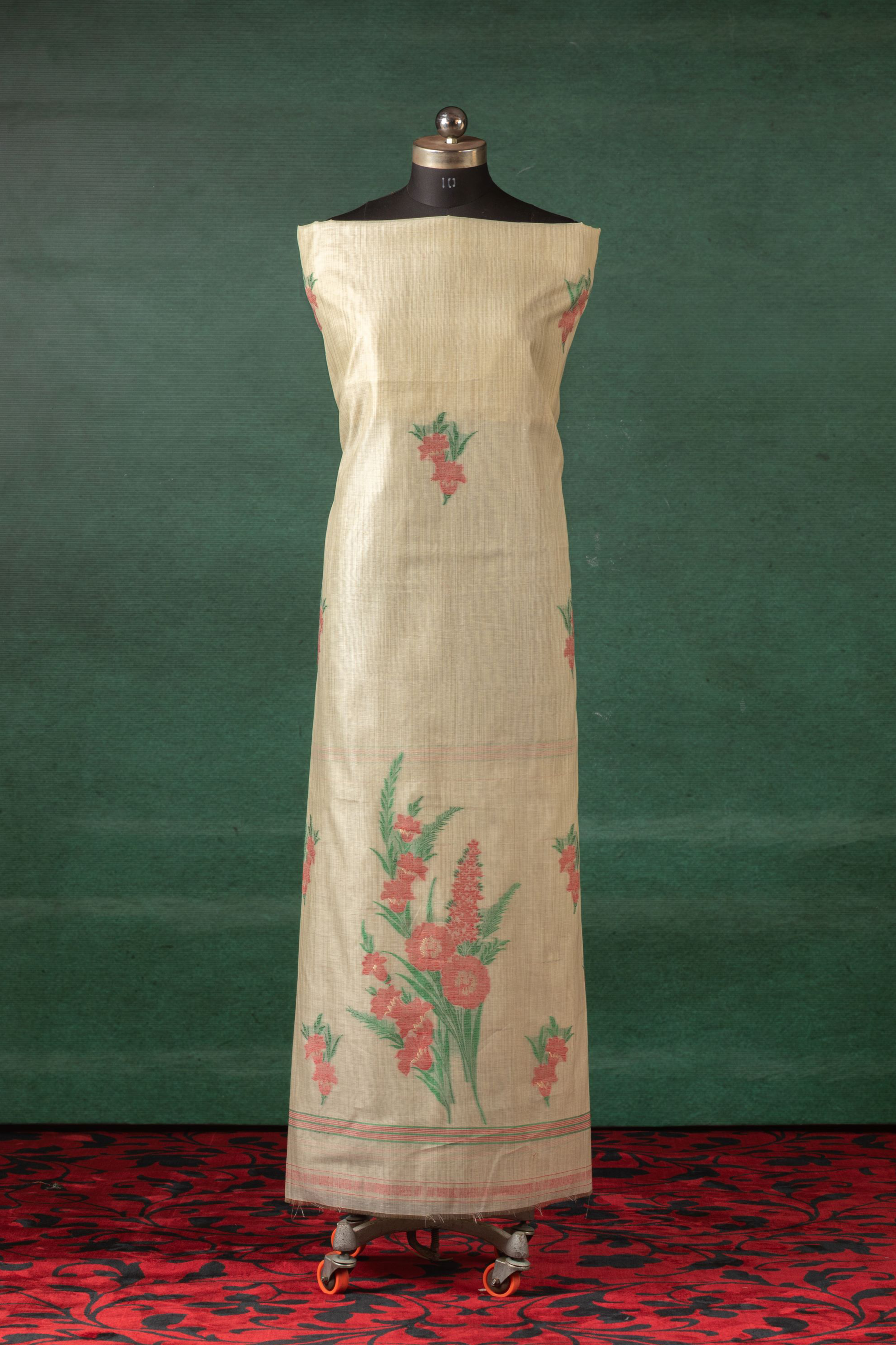Blush Tussar – Cotton Suit Piece