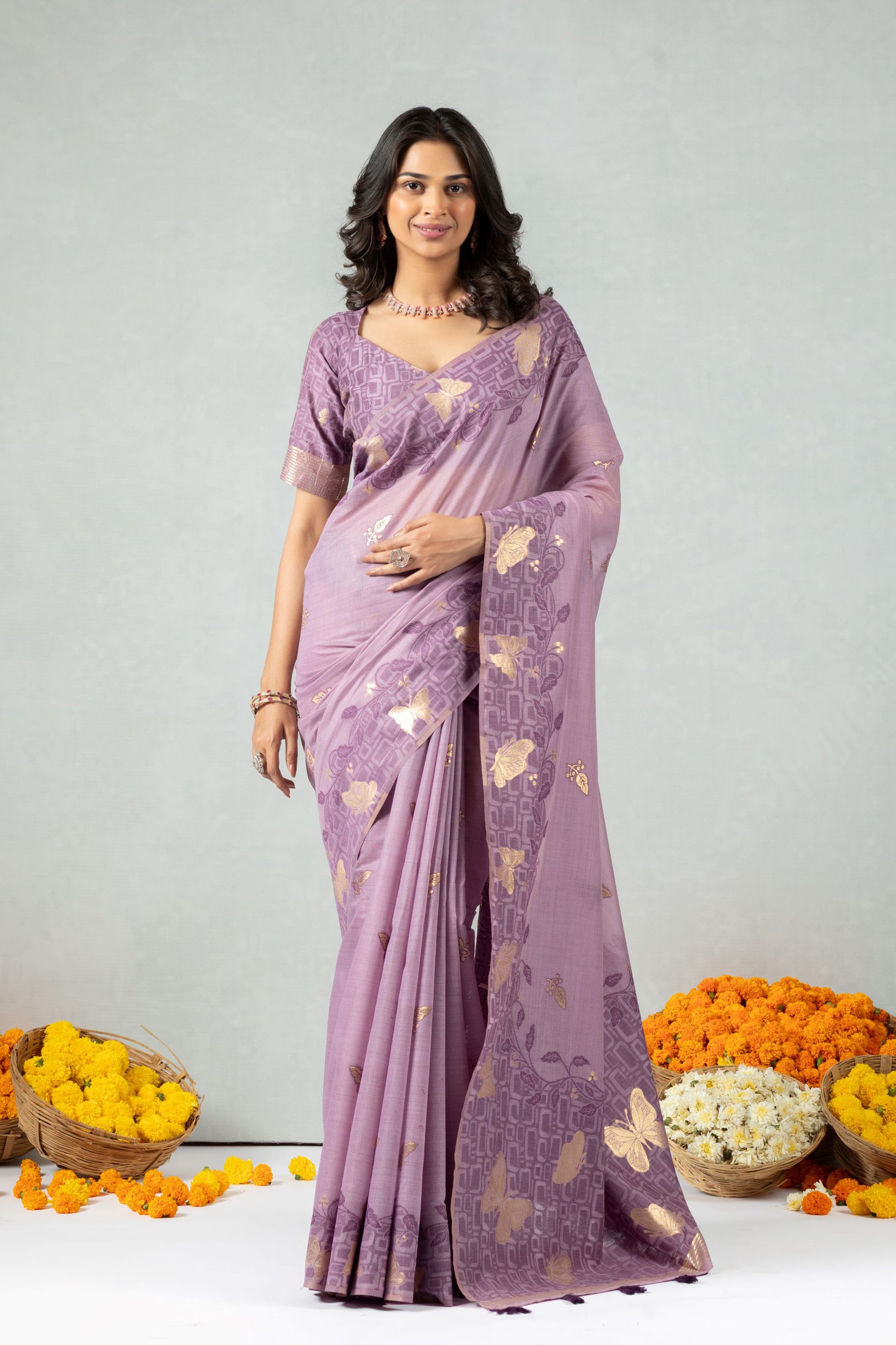 Kiana - The Lavender Flight Saree