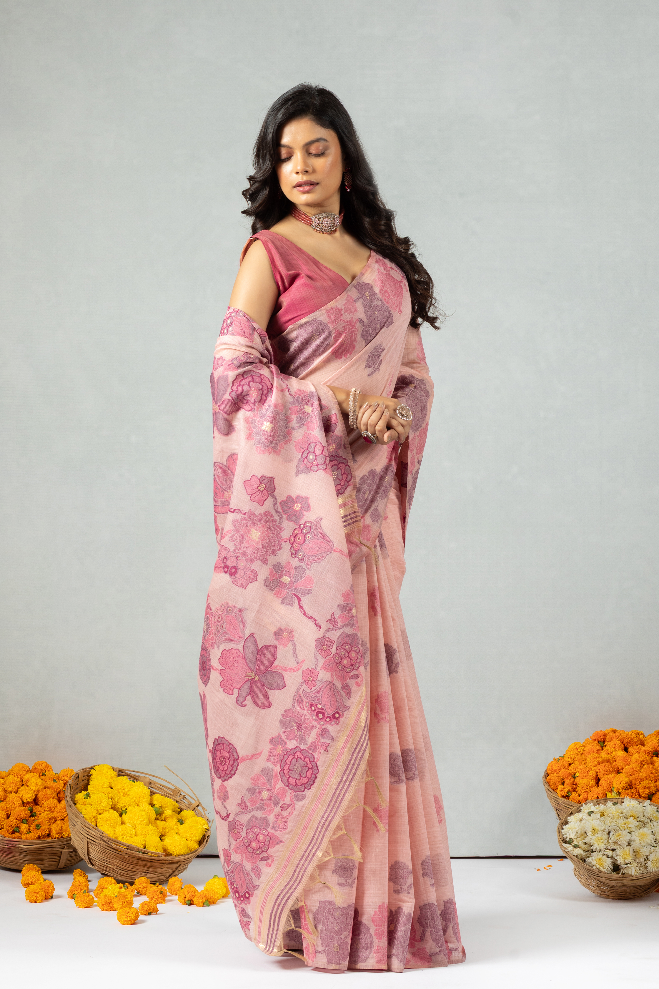 Yugrita - The Threaded Rose Saree