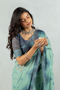 Neelara - The Tranquil Ikkat Cotton Saree
