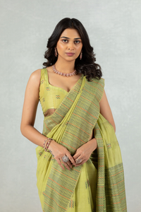 Pranika - The Threaded Meadow Saree