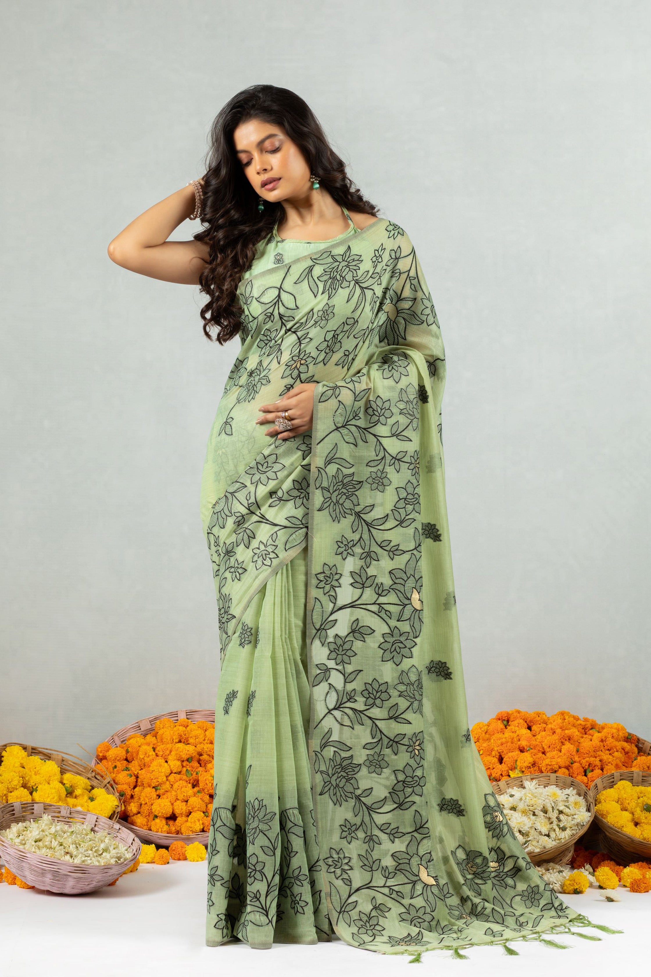 Varnika  - The Hand-Drawn Drape Saree