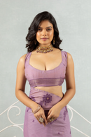 Mishka - The Violet Bloom Saree