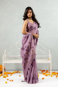 Mishka - The Violet Bloom Saree