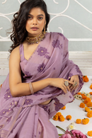 Mishka - The Violet Bloom Saree