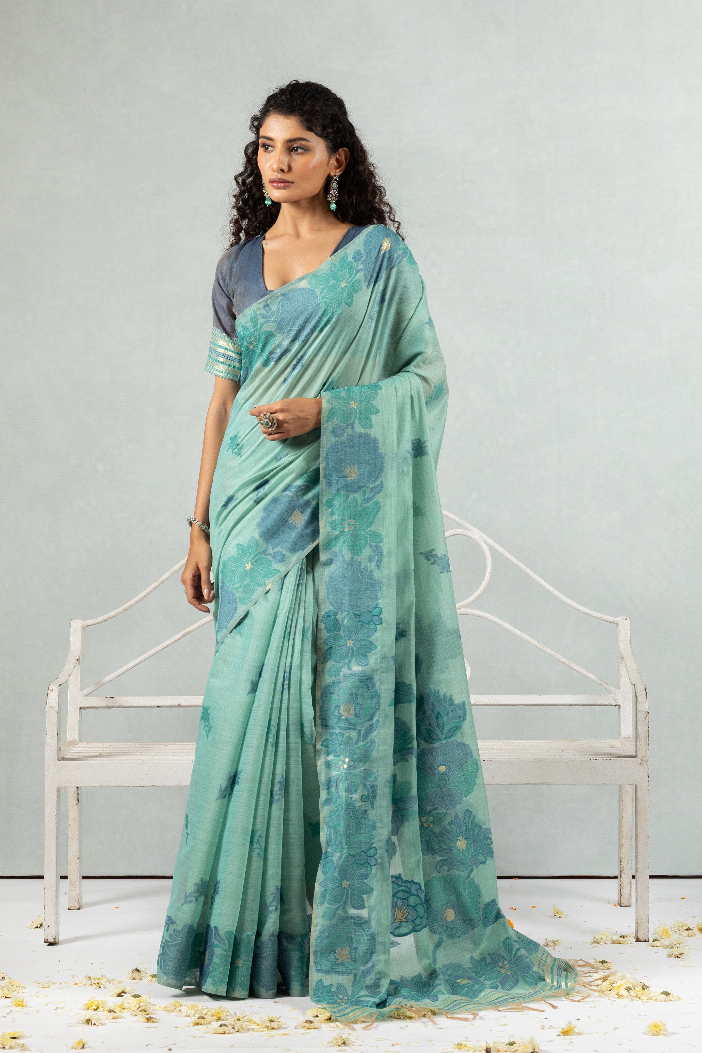 Taarika - The Mint Bloom Saree