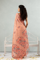 Aavya - Coral Bloom Whisper Saree