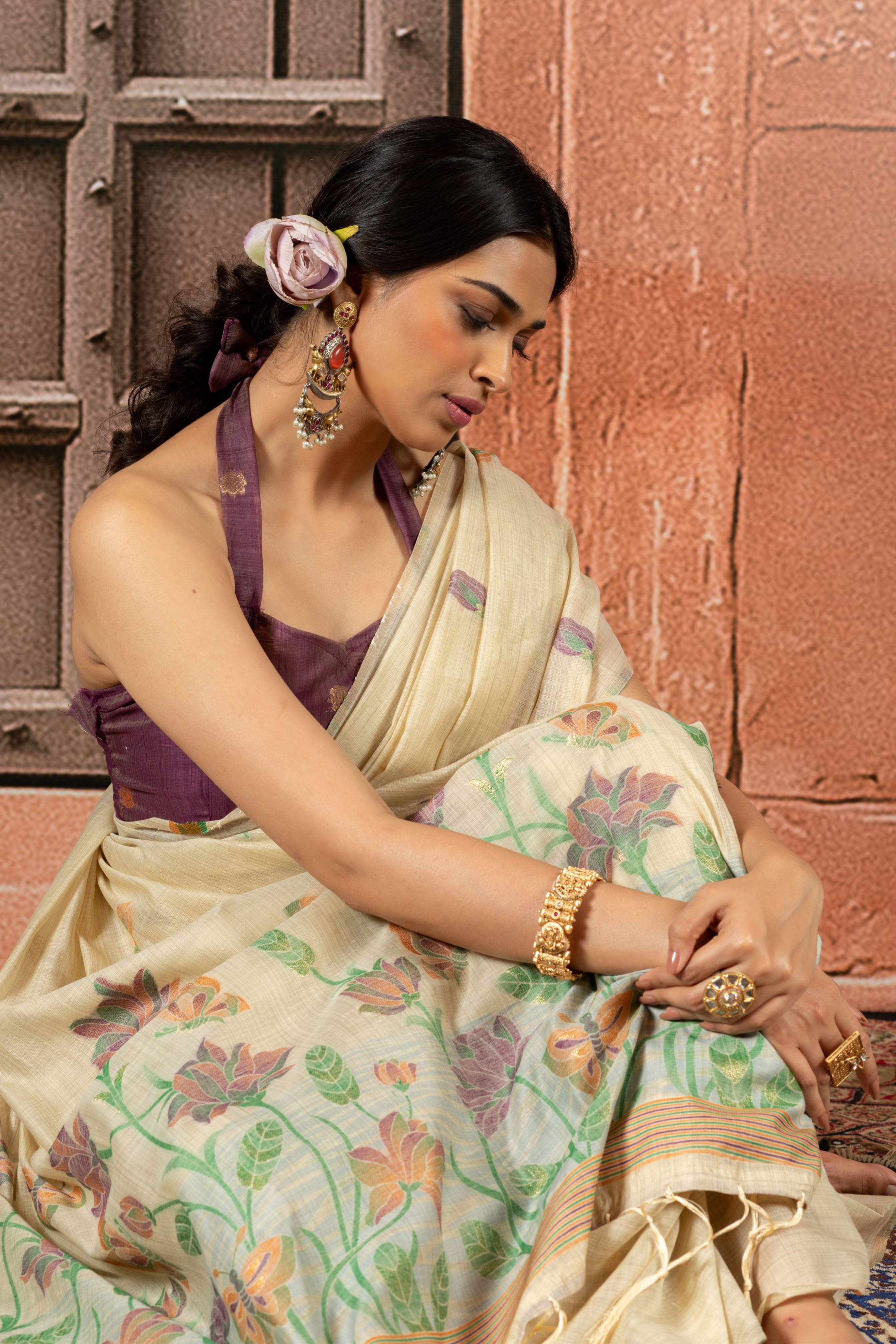 Iravati - The Flowing Garden Saree