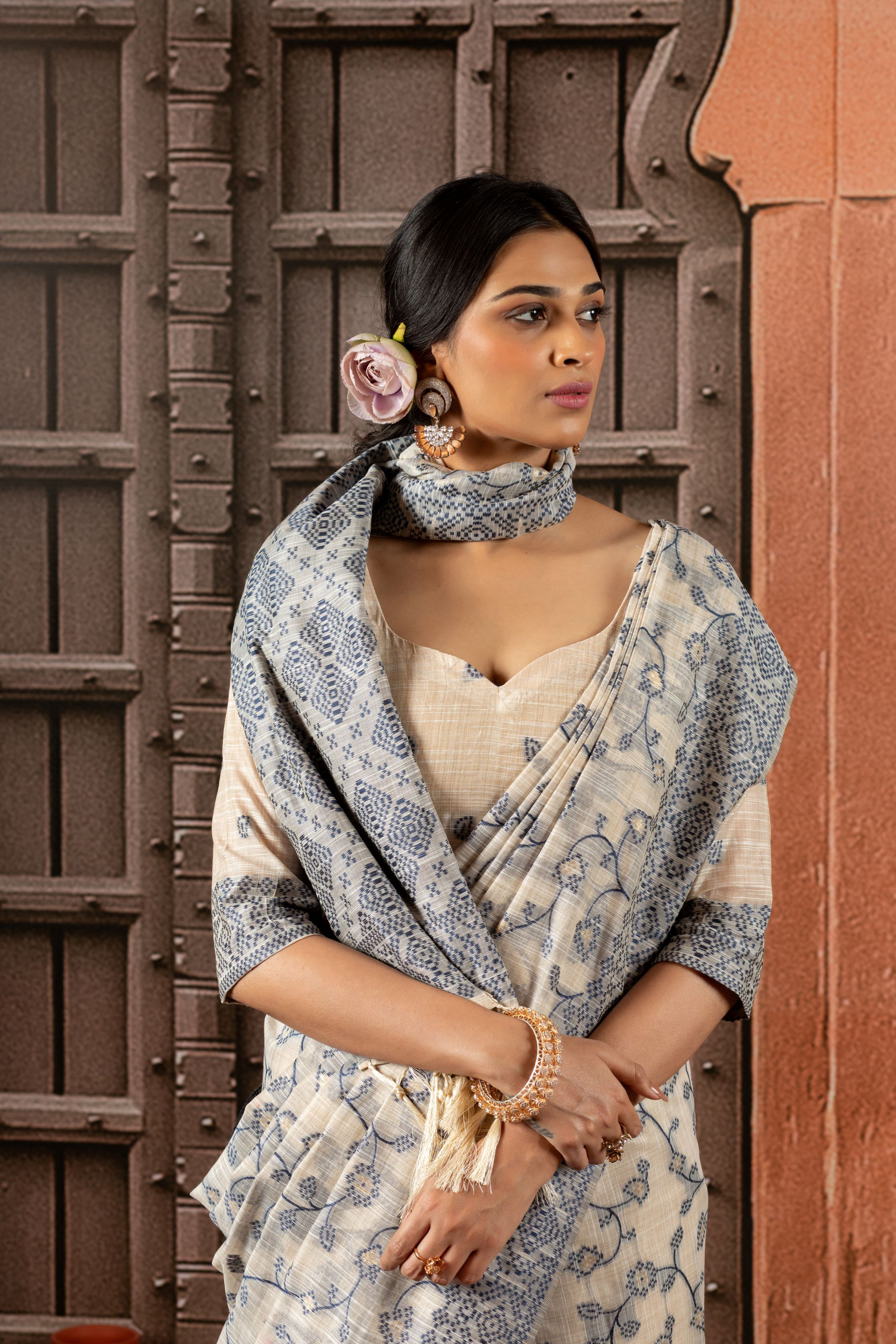 Nayra - The Midnight Garden Saree